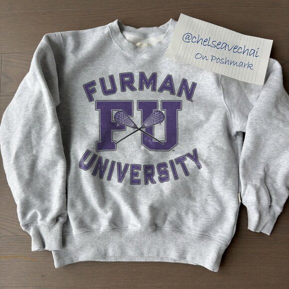 Vintage Furman University FU Sweatshirt, Liberal Arts University Men Women Shirt - Picture 1 of 2
